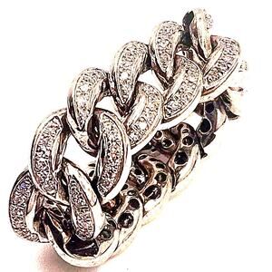 10k White Gold Diamond Icing Flexible Ring